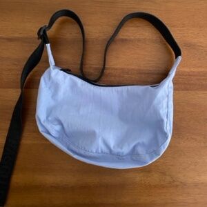 BAGGU Small Nylon Crescent Bag, Serenity Blue